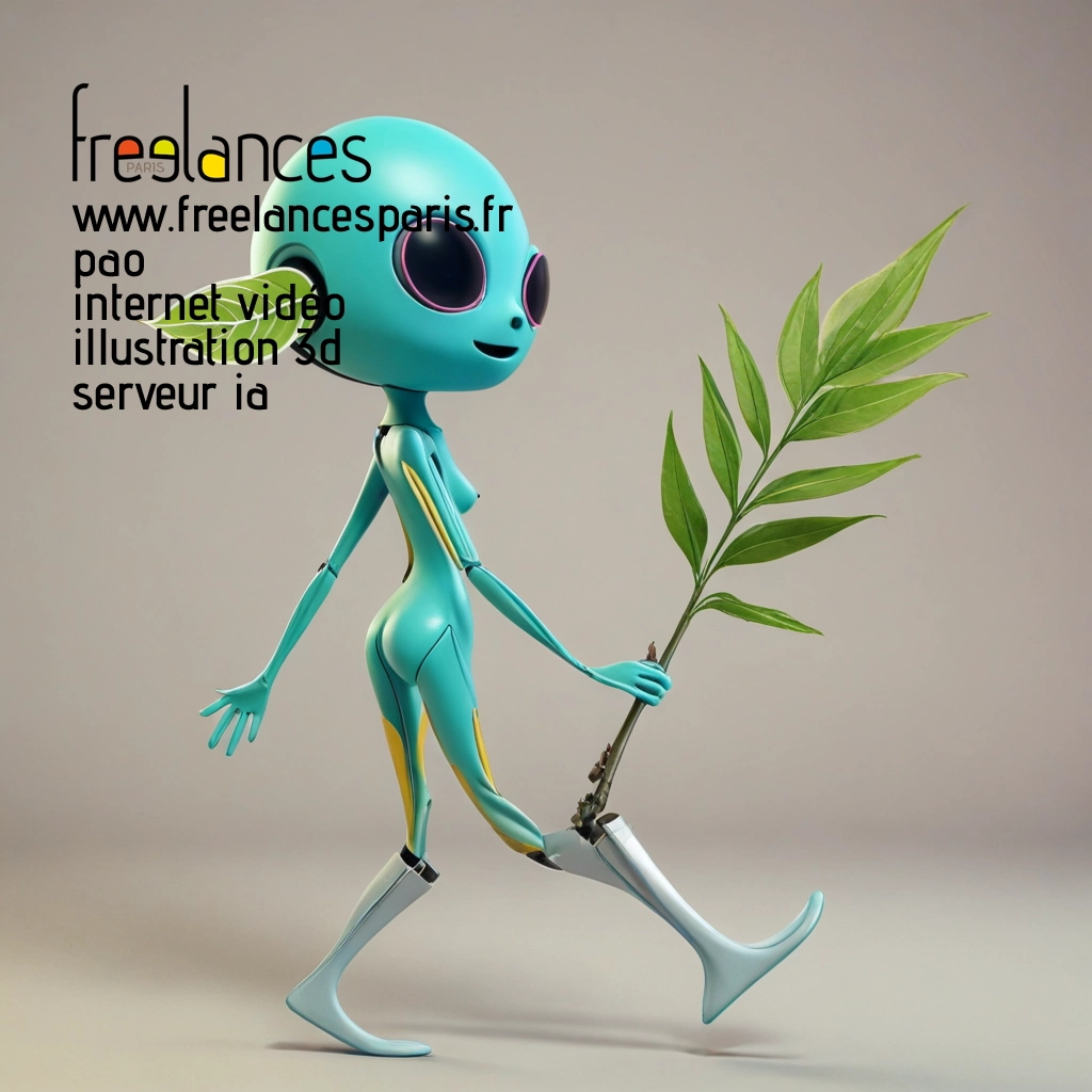 Pao mise en page internet vidéo illustration 3d serveur image IA générative AI freelance paris studio de création magazines C4132LS0